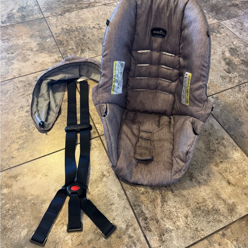Evenflo Infant Car Seat Replacement Cover, Canopy & Safety Straps Buckle Harness